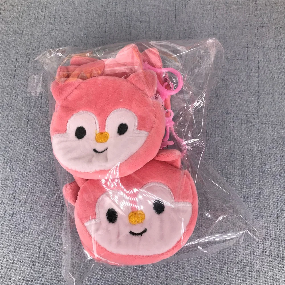 12PCS/LOT Gift Small Key Hook Pendant Plush Coin BAG Panda Animal Coin Pouch 7CM, coin purse, plush coin purse
