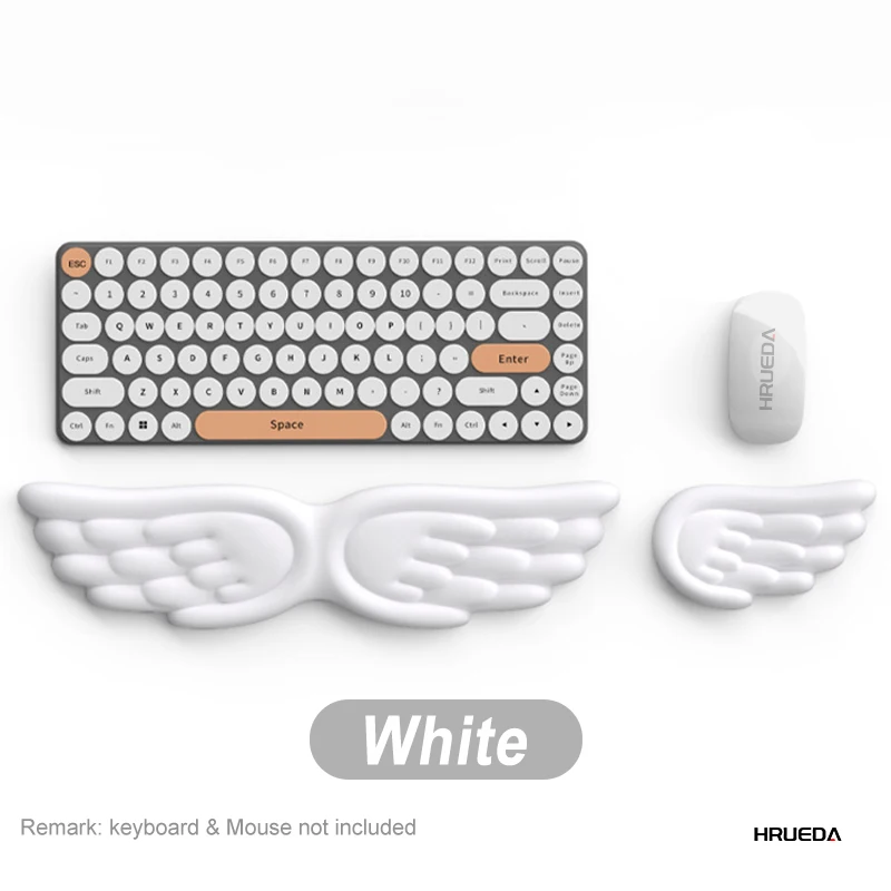 Alfombrilla de ratón ergonómica con teclado de Ángel, reposamuñecas y alfombrilla para ratón, reduce el dolor en la muñeca para uso en oficina y juegos