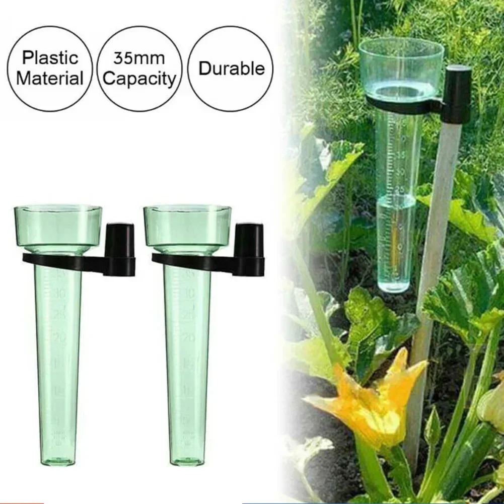 1pcs Rain Meter Rain Gauge Convenient Easy To Carry Garden Outdoor Meter Light Green Light Weight