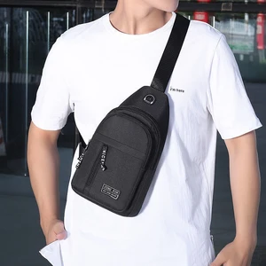 Multifunctional Chest Bag Men's Fashion Trend Oxford Cloth Shoulder Bag Korean Style Casual Waterproof Messenger Bag