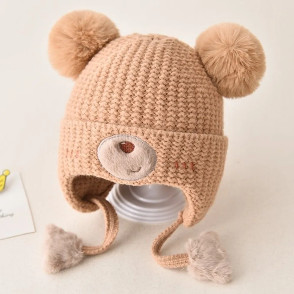 Polyester Fiber Kids Warm Beanie Hat for Cold Weather