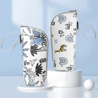 Go Out Insulated Water Bottle Wrap Baby Bottle Protective Cover Printed Aluminum Foil Tote Bag Can Be Hung Stroller Clutch Bag 1