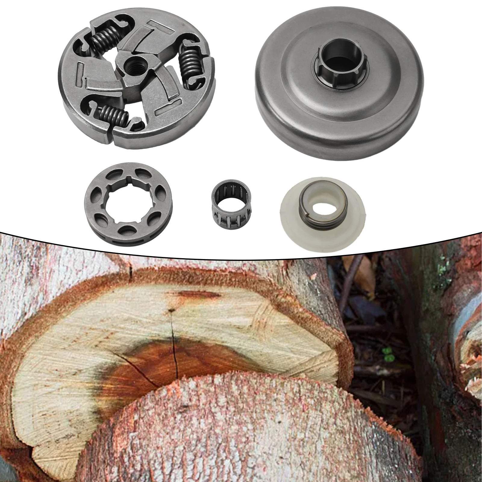 

1set Clutch Drum Edge Chain Wheel Kit Metal Rim Sprocket For 355 359 357XP 357 EPA Chainsaw Garden Power Tool Replacem Parts