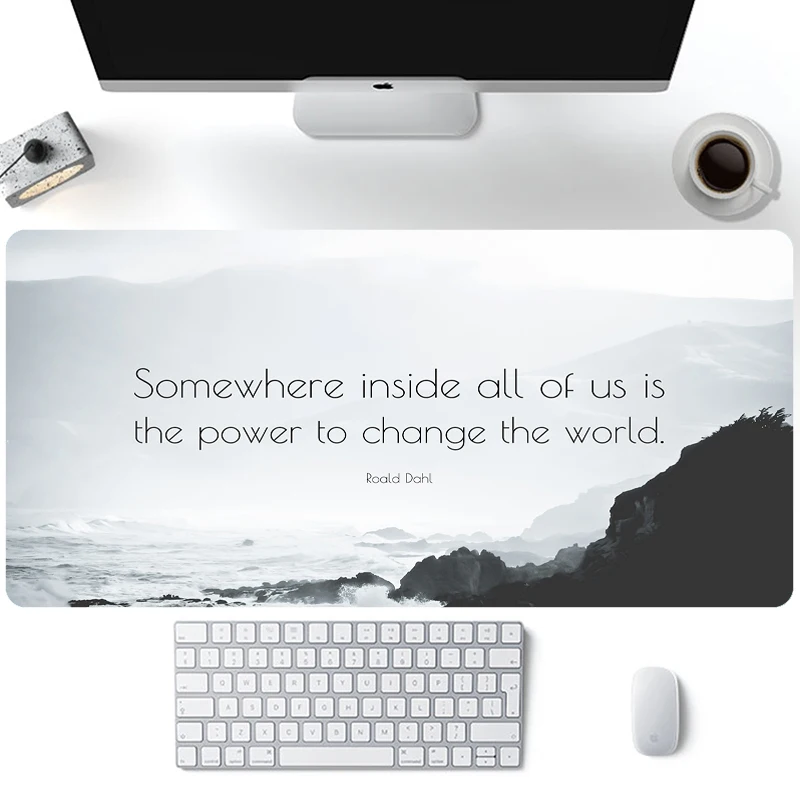 

2022 Life Motivational Quotes Large Mouse Pad Gamer Accessories Custom Inspirational Quote about Life Mause Mat for Computers