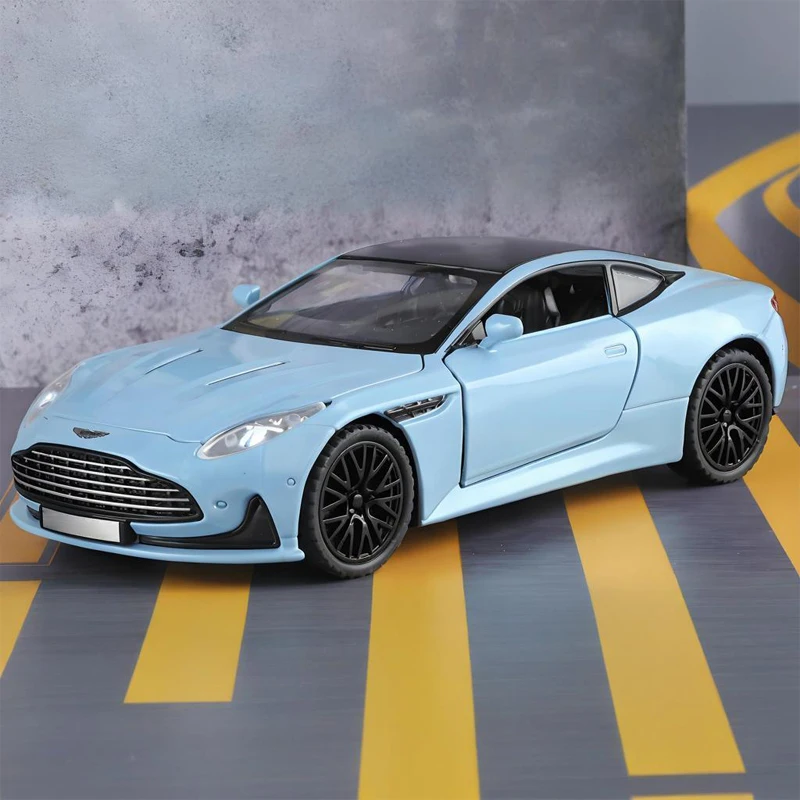 1:32 Aston Martin DB12 GT 슈퍼 스포츠카 합금 다이캐스트 금속 모델 자동차 사운드 및 라이트 휴일 선물 어린이 장난감 자동차