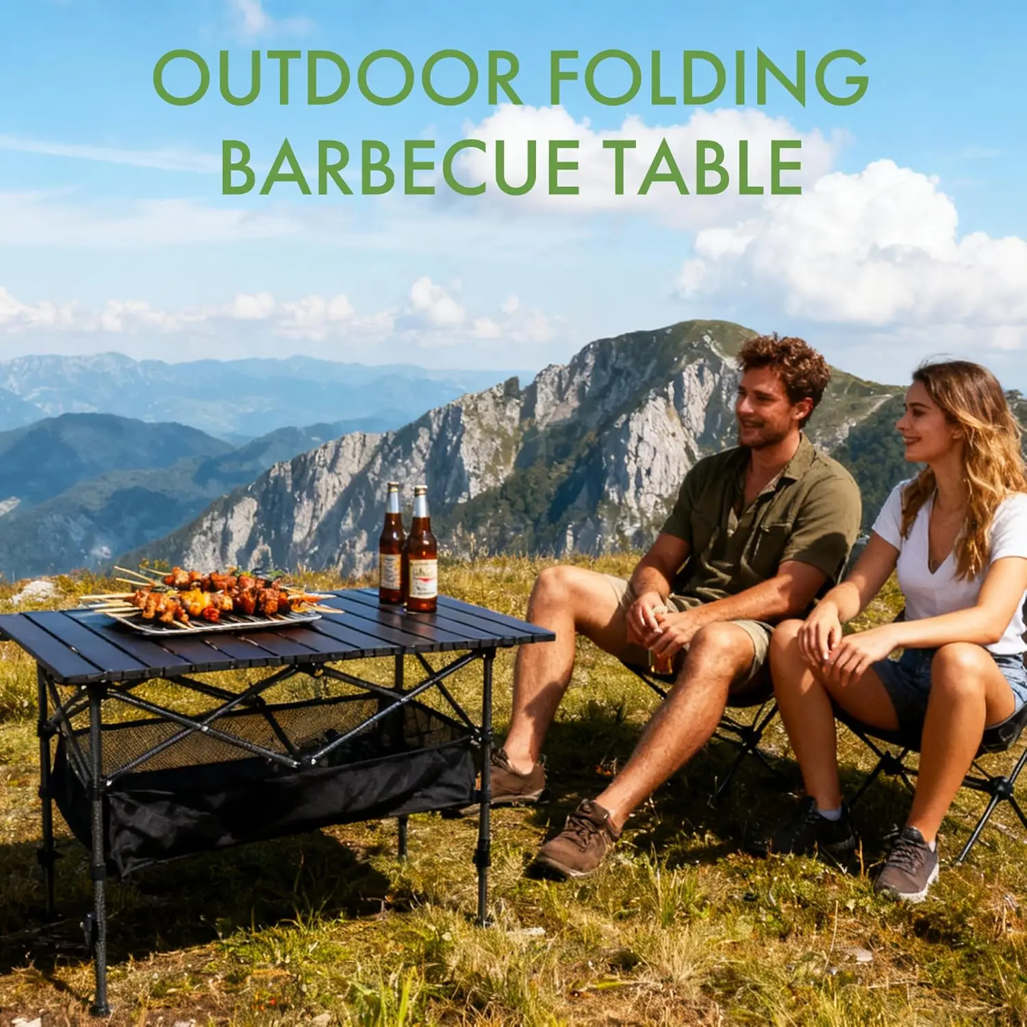 Portable Folding Camping Table | Lightweight Roll-Up Outdoor Picnic & BBQ Table with Carrying Bag 3