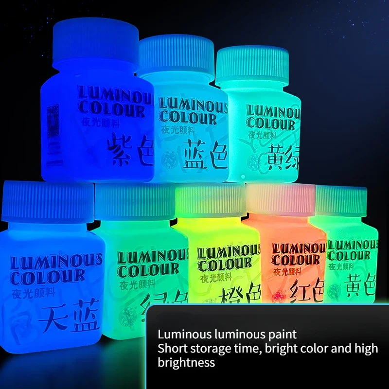 Luminous Paint 58ML Luminous Pigment Student DIY Clothes Shoes Fluorescent Paint Creation Supplies luminous paint