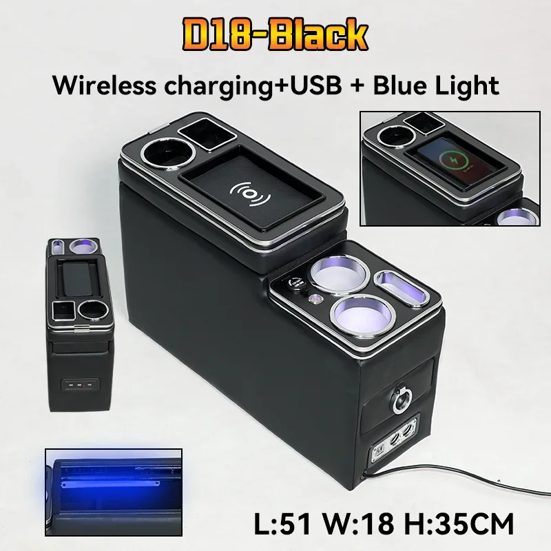 Universal For Toyota Proace Verso Central Armrest Box Storage