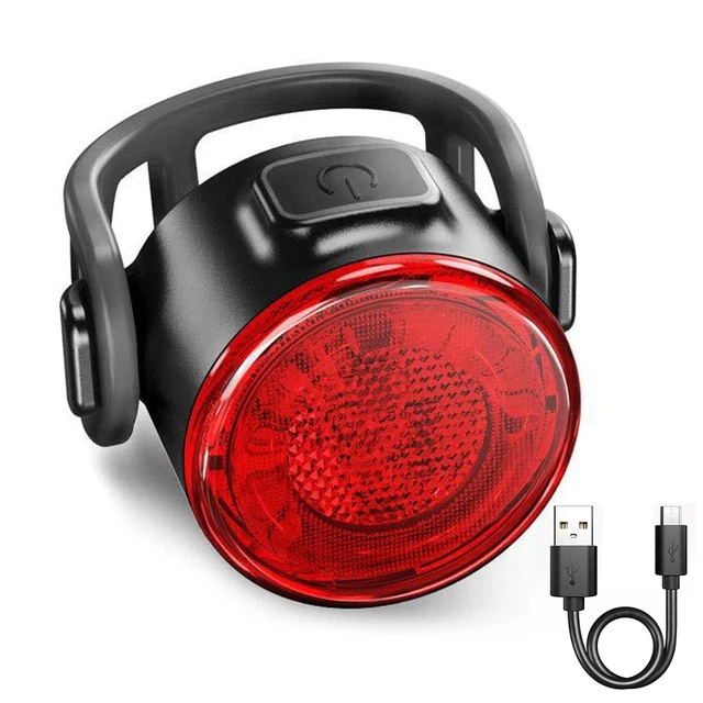 USB Rechargeable Bike Light Mini Warning Taillight LED