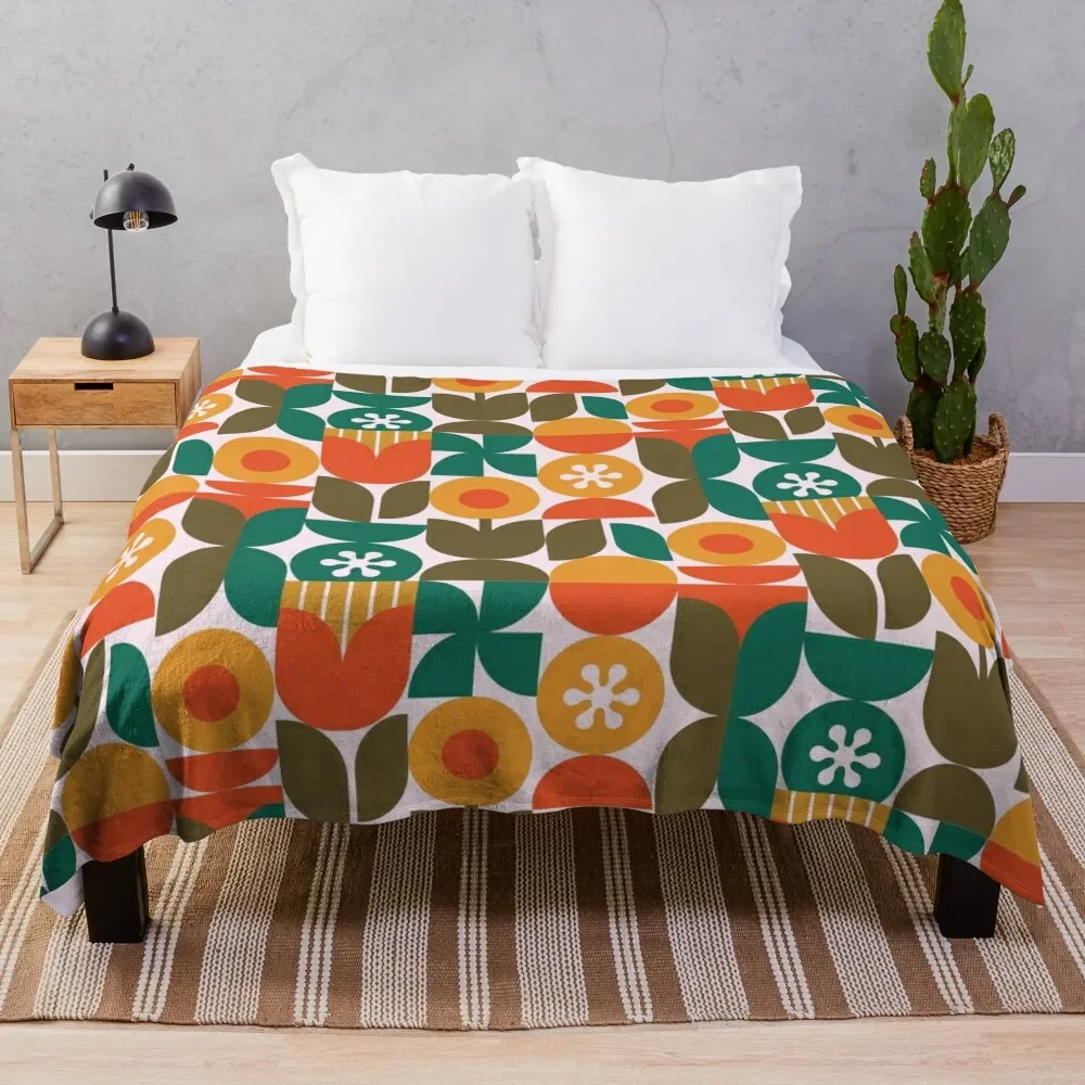 

Mid Century Modern Throw Blanket Picnic decorative sofa bed Winter beds Blankets
