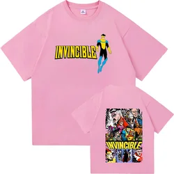 Invincible Hero Graphic Cotton Unisex Tee Shirt - XS (Pink - 96034)