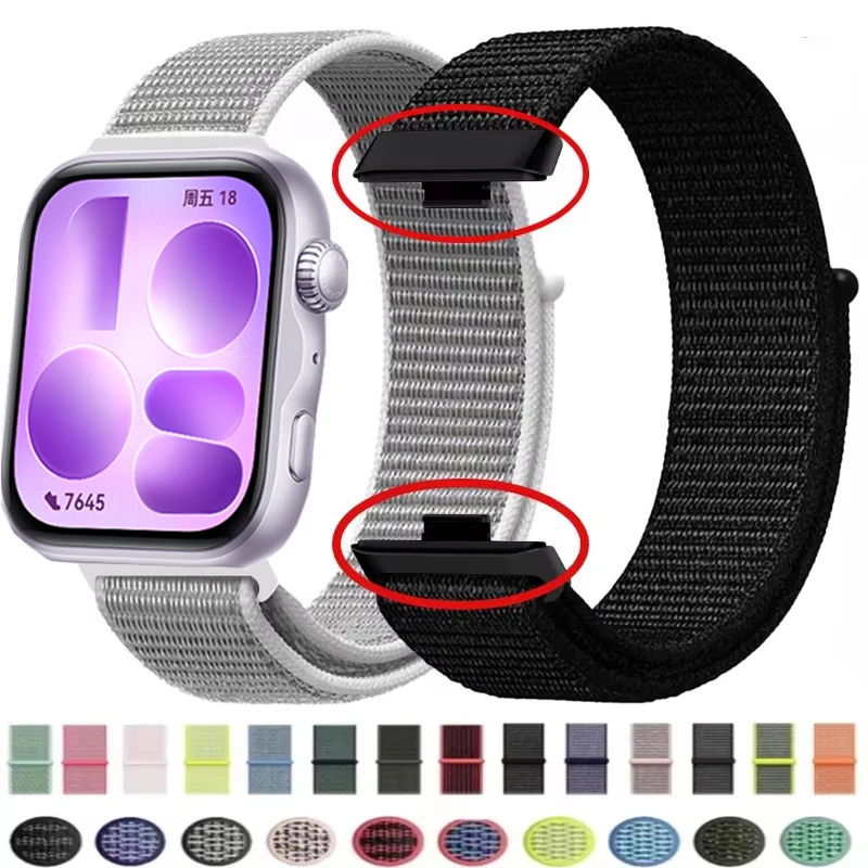 Nylon Loop Strap Woven Sports Smartwatch Wristband Bracelet