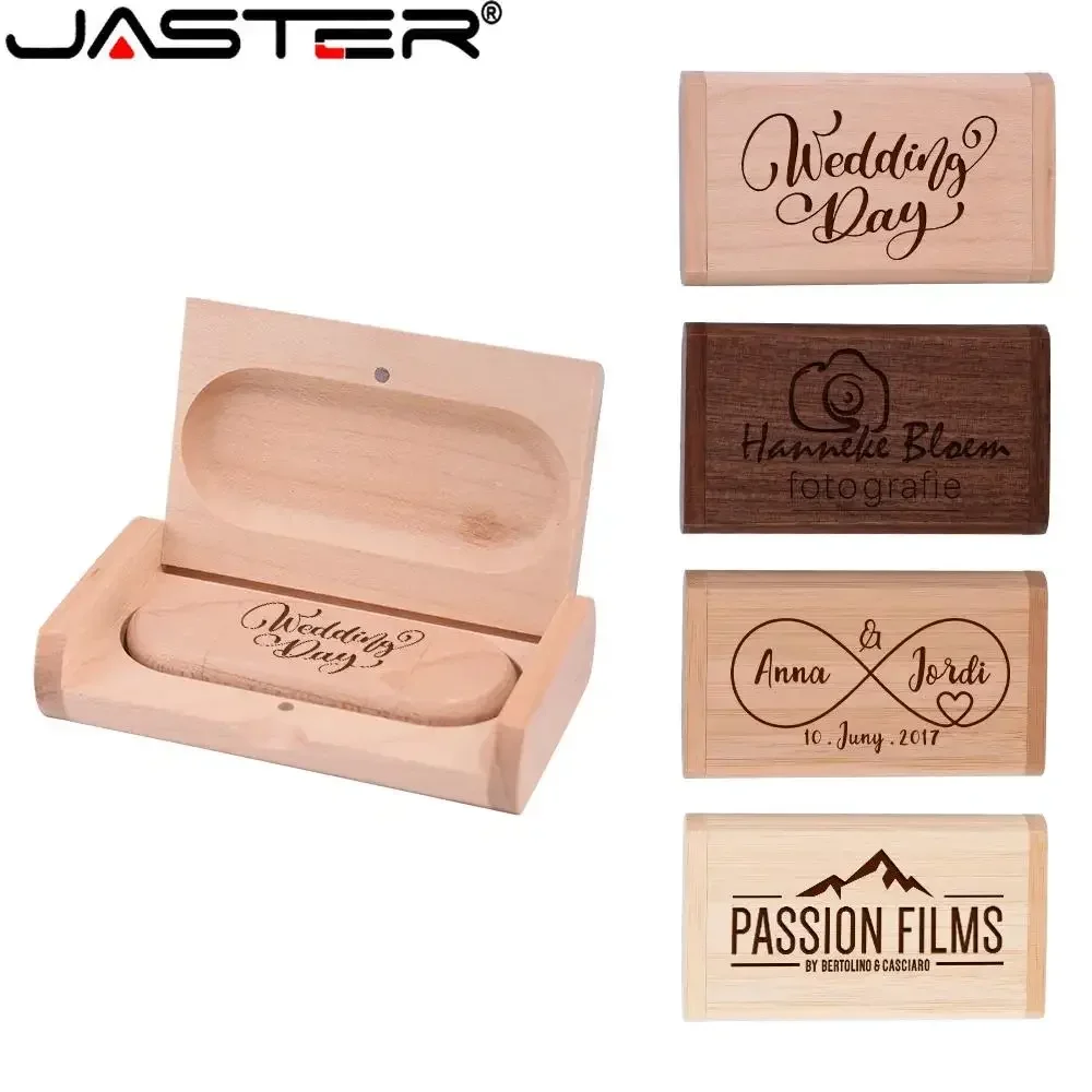 Jaster-unidade Flash Usb de Madeira Tipo-c Presente Criativo para Negócios Disco u com Caixa Memory Stick Logotipo Livre Usb 2.0 128gb 64gb 32gb