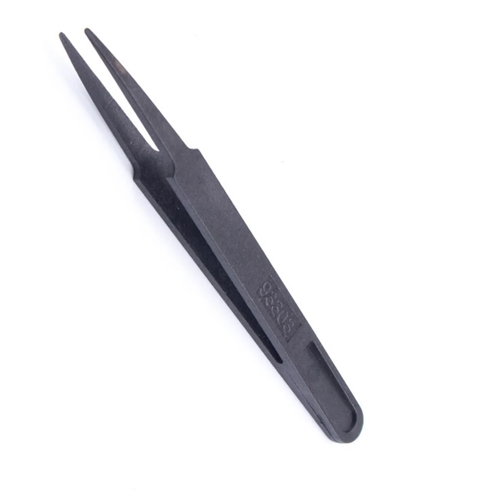 Carbon Fiber Tweezer Anti-Static Precision Tweezer 120mm For Maintenance Industrial Repairing Home Working Manual Tool 1 Pc precision tweezers esd anti static tweezers