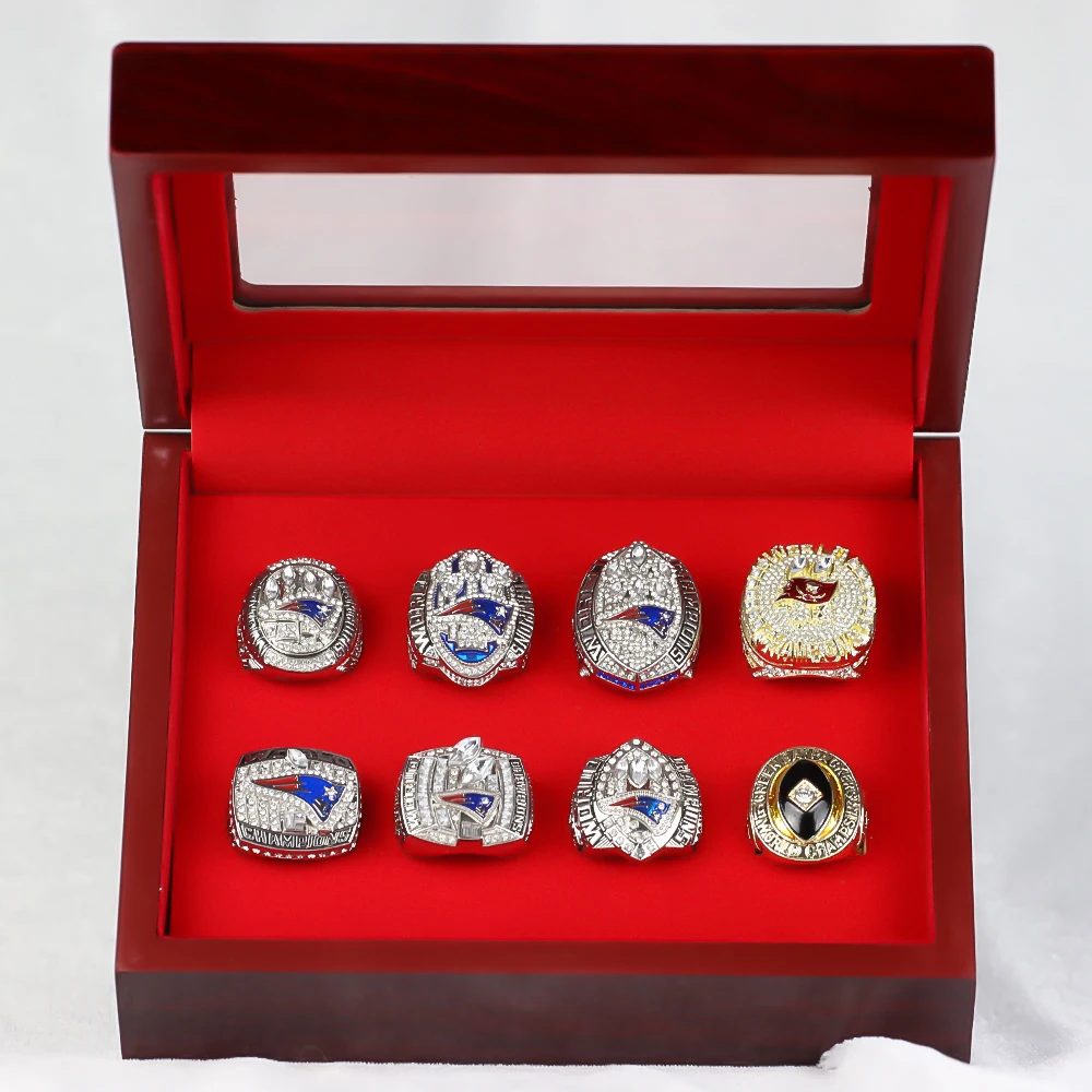 8 hole Championship Ring World Championship Ring Box Display box Wooden box perforated single hole