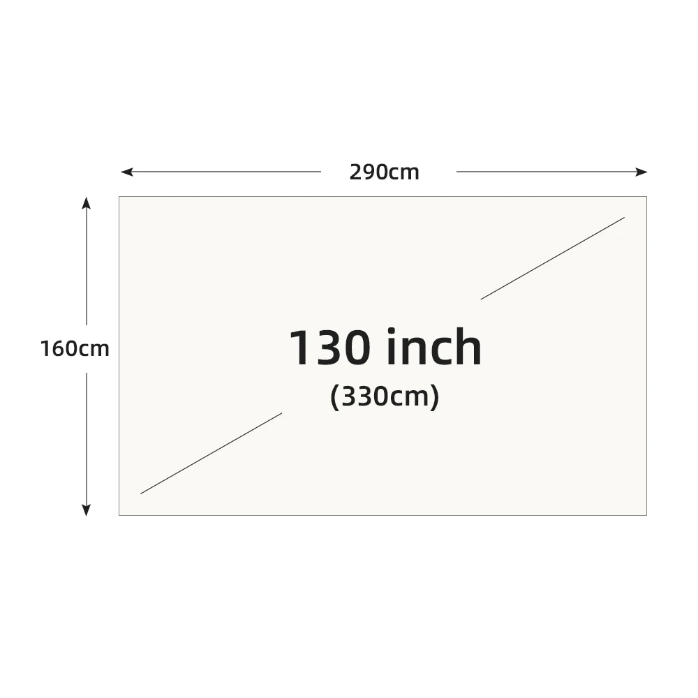 Premium Anti-Light Reflective Projector Screen for Home Theatre, White Grid, 16:9 Aspect Ratio, Multiple Sizes Available