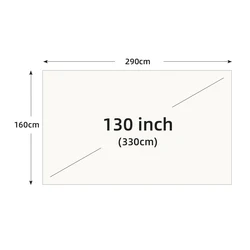 Premium Anti-Light Reflective Projector Screen for Home Theatre, White Grid, 16:9 Aspect Ratio, Multiple Sizes Available