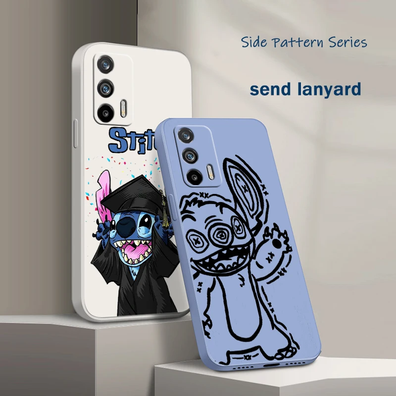 

Stitch Fashion Love For Realme Q5 GT Neo 5 3T 3 XT X3 C55 C30 C21Y C11 C2 Explorer Master Liquid Rope Phone Case