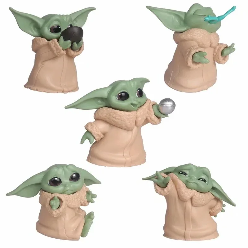 

5/6/10Pcs/Set Baby Yoda Grogu Action Figure Toys 4-6cm Yoda Baby Action Toys Star Wars Figuras Hot Kids Toys Xmas Gifts