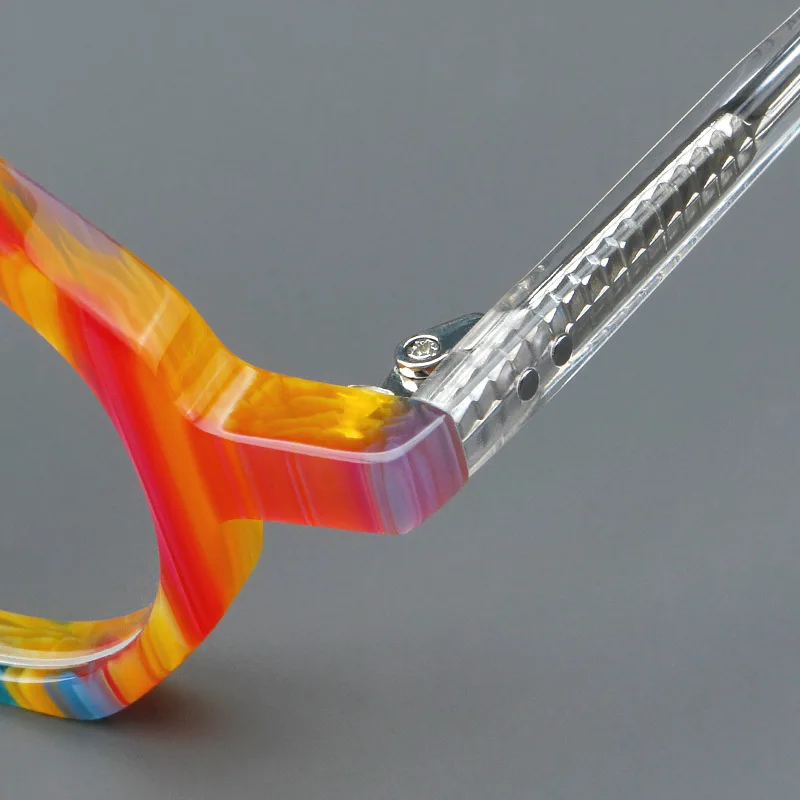 KLAR Mode Vintage Runde Brillen Acetat Myopie Hyperopie Benutzerdefinierte Optische Verordnung Brillen Mann Frau Retro Bunte – Detail 14