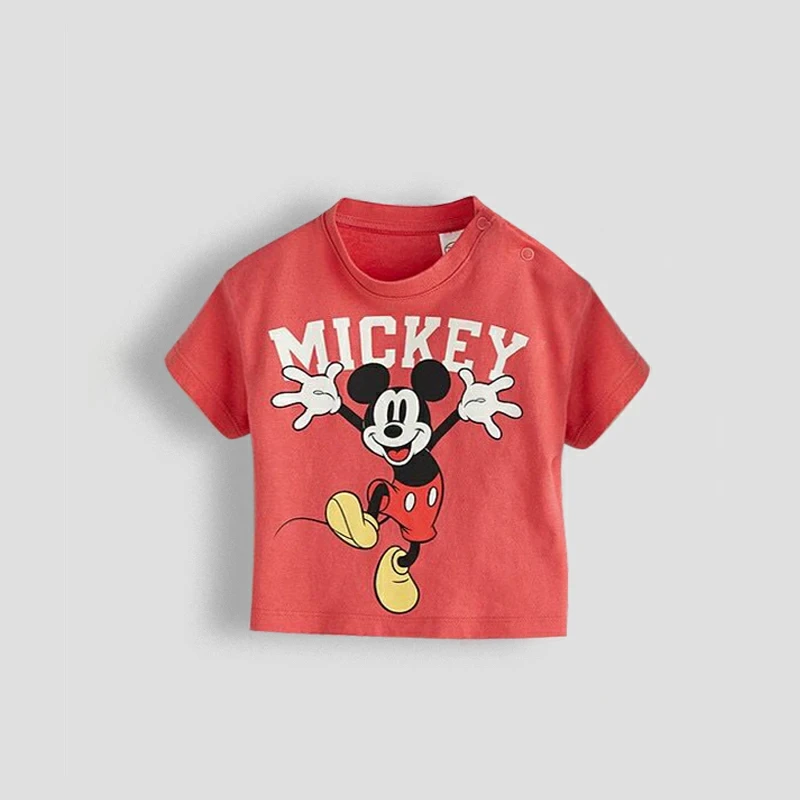Baby Boys And Girls Summer Cartoon T-shirts Printed Mickey Fashion Children Short Sleeve Tees Crewneck Kids Clothing Tshirt Tops 4