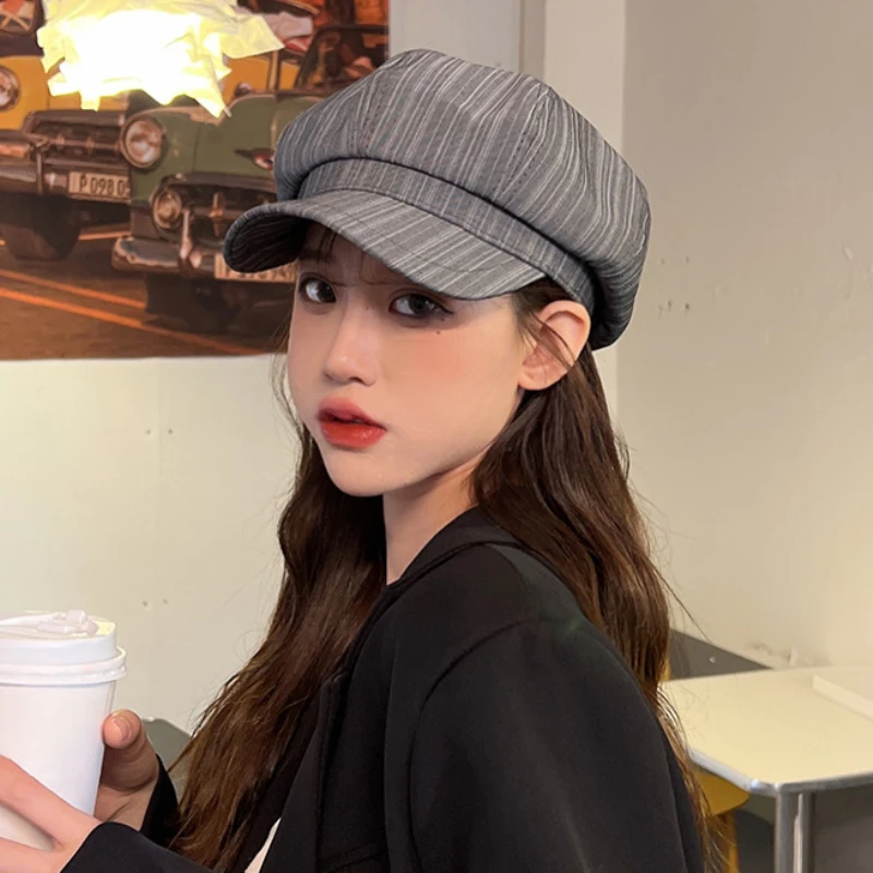 HT4026 Spring Autumn Women Hat New Fashion Octagonal Cap Female Vintage Beret Hat Ladies Retro Berets for Women berets hat