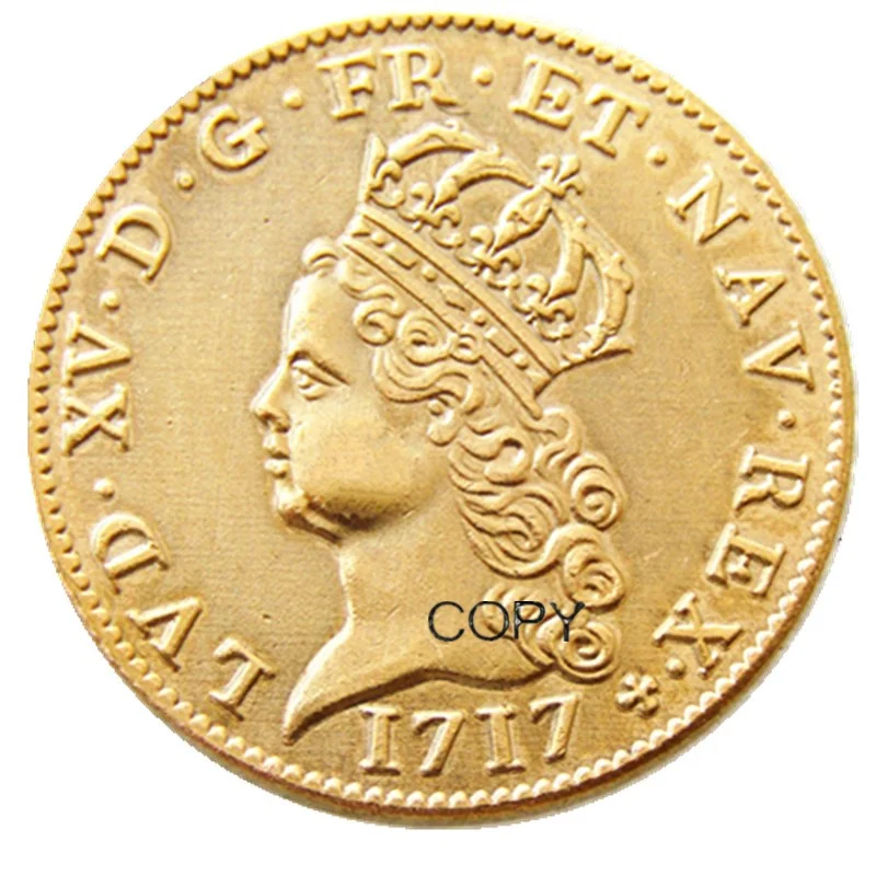   프랑스 Louis XV, Louis d'or de Noailles, 1717 A, 파리, 금도금 동전 