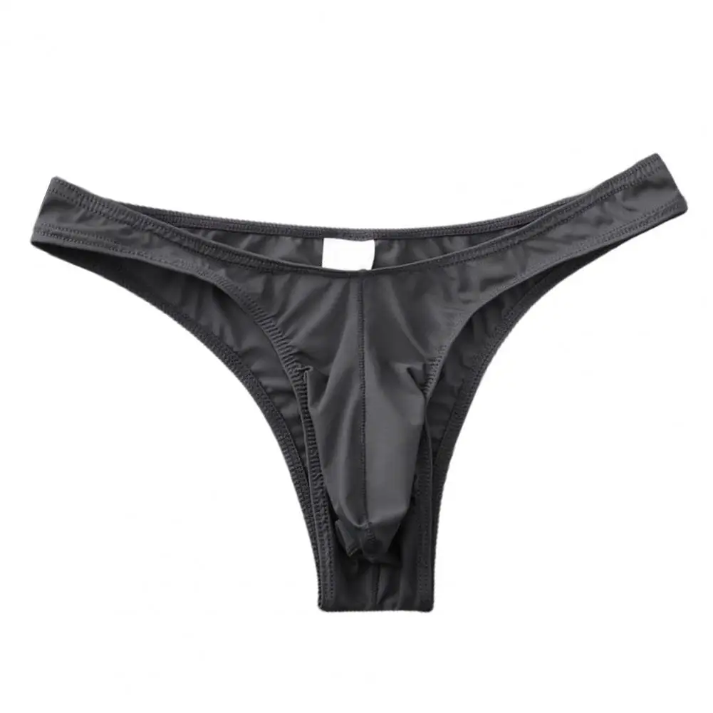 Men Briefs U Convex Breathable Elastic Transparent Ultra-soft Non-slip Low Rise Stretchy Underpants Inner Wear Bikini G-String