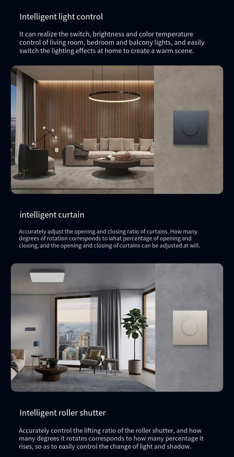 Aqara 조광기 스위치 H1 무선 로터리 스위치, 지그비 3.0 리모컨, 전구 커튼용, Aqara Home 앱으로 작동