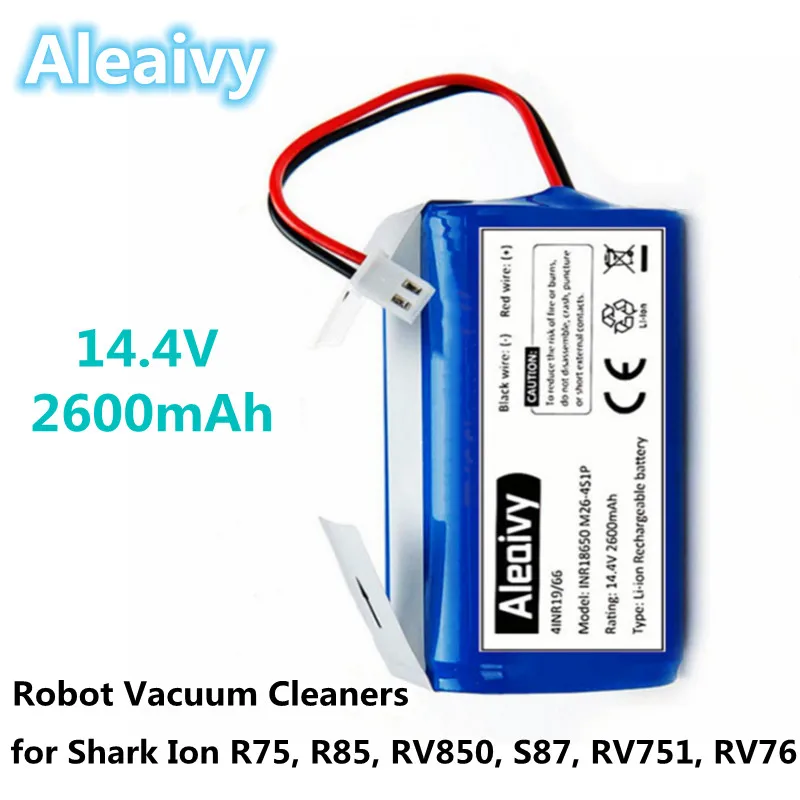 Íon RVBAT850 para Tubarão RV850 Robô Aspirador de bateria