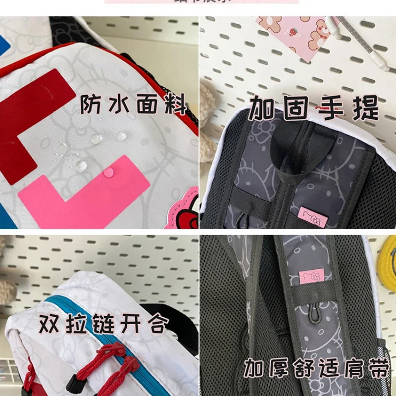 2024 New HelloKitty Backpack Women's Fashion Brand Backpack Cute Large Capacity School Middle and High School Girls Backpack