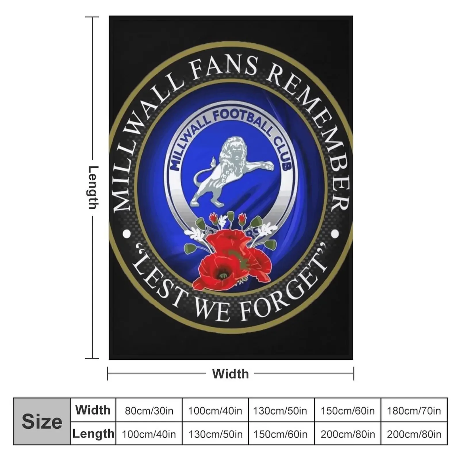Millwall Fans Remember Throw Blanket Decorative Blankets Blankets For Baby blankets and throws 2