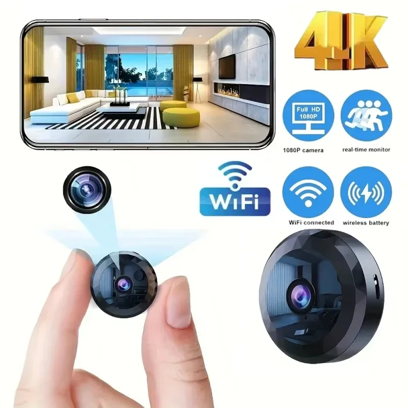 1080P HD Mini Wireless WiFi Camera Babymonitor Home Security Night Version Voice Video Surveillance 360° Human Detection NEW 3