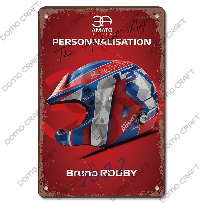 Affiches de course Lando Norris Racer F1, signes métalliques de course