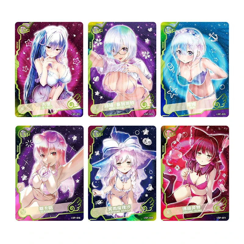 Sexy Girl Maiden Party Super Hidden Swimsuit Series Board Game Cards Anime Goddess Character MR Metal Card Toy for Children Gift 3