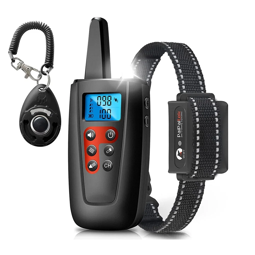 Pet Dog Training Collar Dog No Shock Collar Vibrating Dog Collar 3300ft Range IPX7 Waterproof Remote Training Collar Sound & Vibration Modes