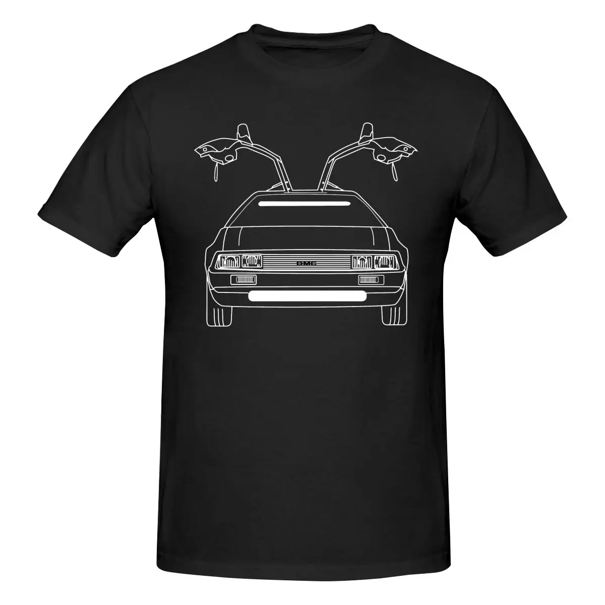 

Back To The Future Delorean Cars T Shirt Cotton Short Sleeve Custom T-shirt