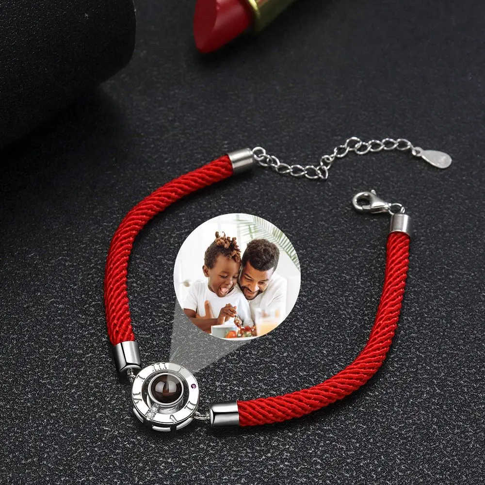 Personalisiertes Augen-Foto Armband Für Paare - Gold & Silber, 20cm Edelstahl