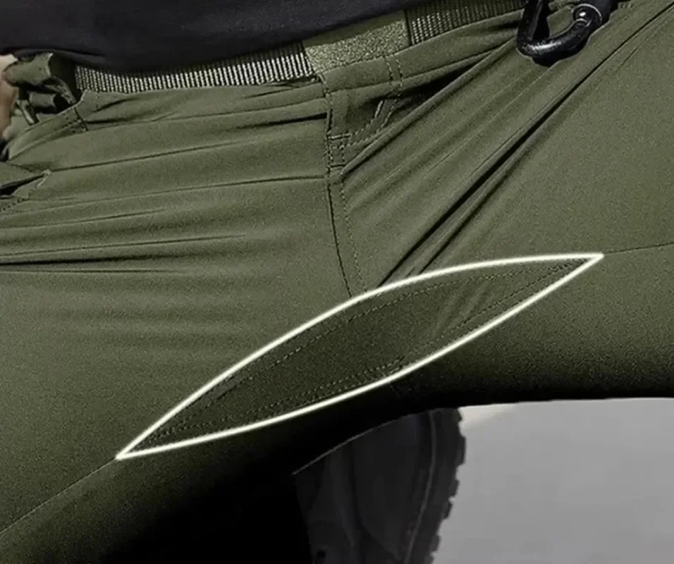 Winter Tactical Training Softshell Waterproof Windproof Hooded Jacket and Knee Thickened Pants