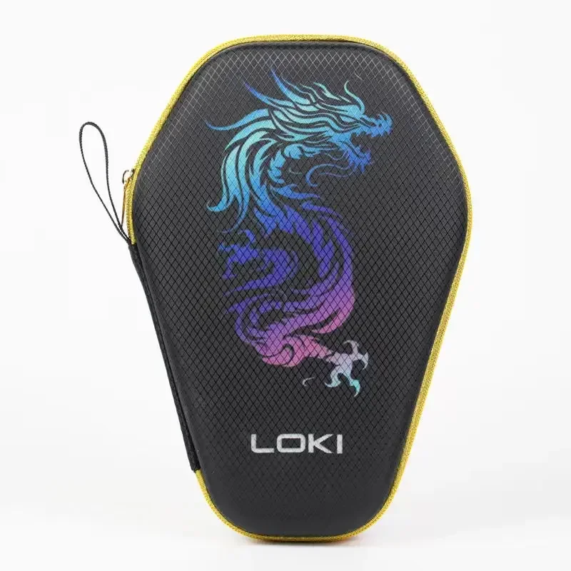 Table Tennis Racket Bag LOKI-Anti-drop Table Tennis Racket Bag Pouch Smooth Zipper Chinese Style Tiger Pattern Cover Storage
