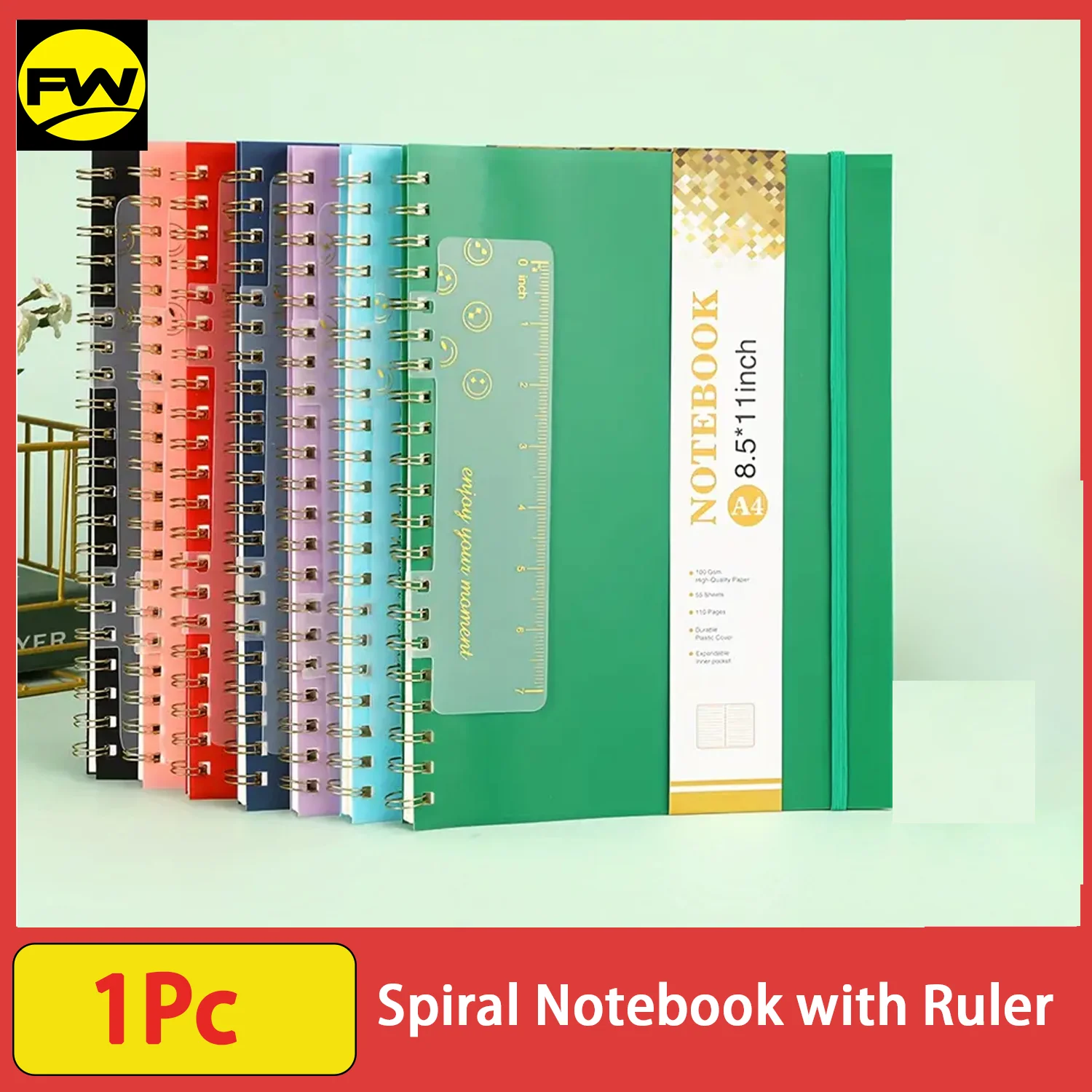 Spiral Notebook Journal 8.5” x 11”, A4 Large Notebooks for Women Men ...