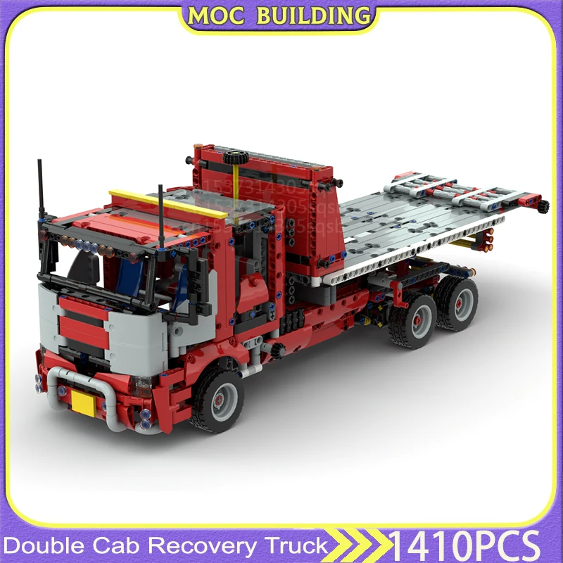 

High-Tech Double Cab Recovery Truck MOC Building Blocks Transport Truck Bricks Model Collection Gift DIY Toys Birthday Gifts