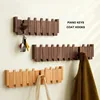 Wood Coat Racks Wall Mounted Keys Hats Organizer Entry Door Porch Hanging Coat Rack Piano Keys Shaped Clothes Hooks Home Decor 1