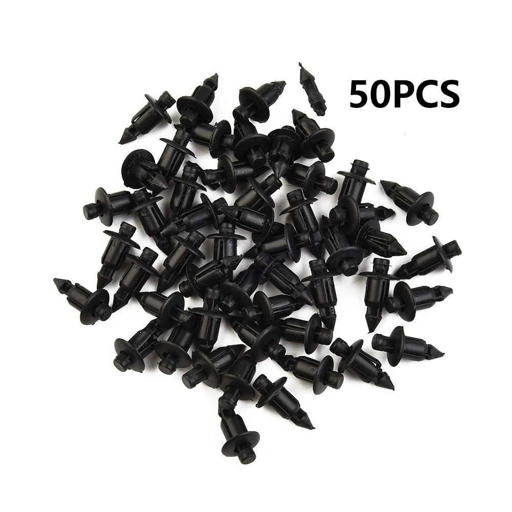 

50x For Honda For Suzuki For Kawasaki Car Fastener Clips Motorcycle Parts Plastic Rivets Black Motorcycle Fairing Rivet