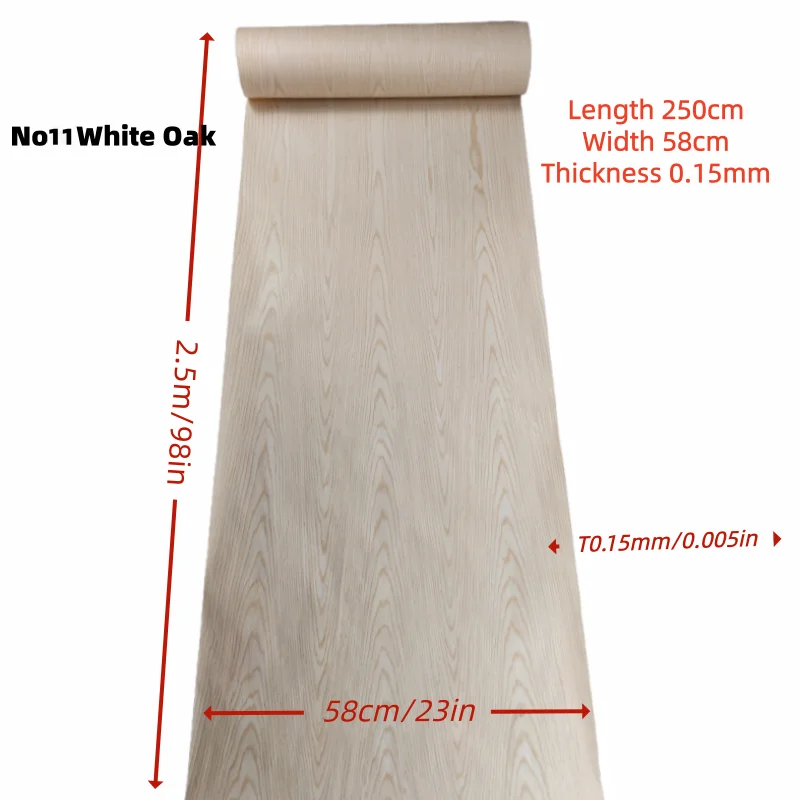 DIY Teak Cherry White Oak Black Walnut Wood Veneer for Cabinet Panels Home Improvement Musical Instrument Decoration