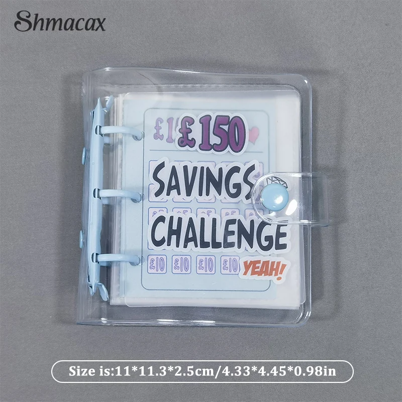 Savings book Savings challenge book saving &pound;1000 money binder mini portable money book saving loose-leaf notebook cash budget storage