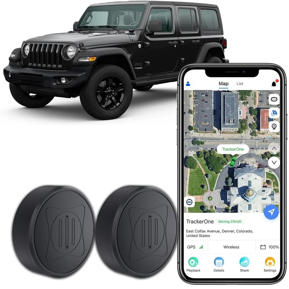 2pcs GPS Mini Magnetic Car Locator Real-Time Tracking Anti-loss Locator GF10 Remote Voice Control