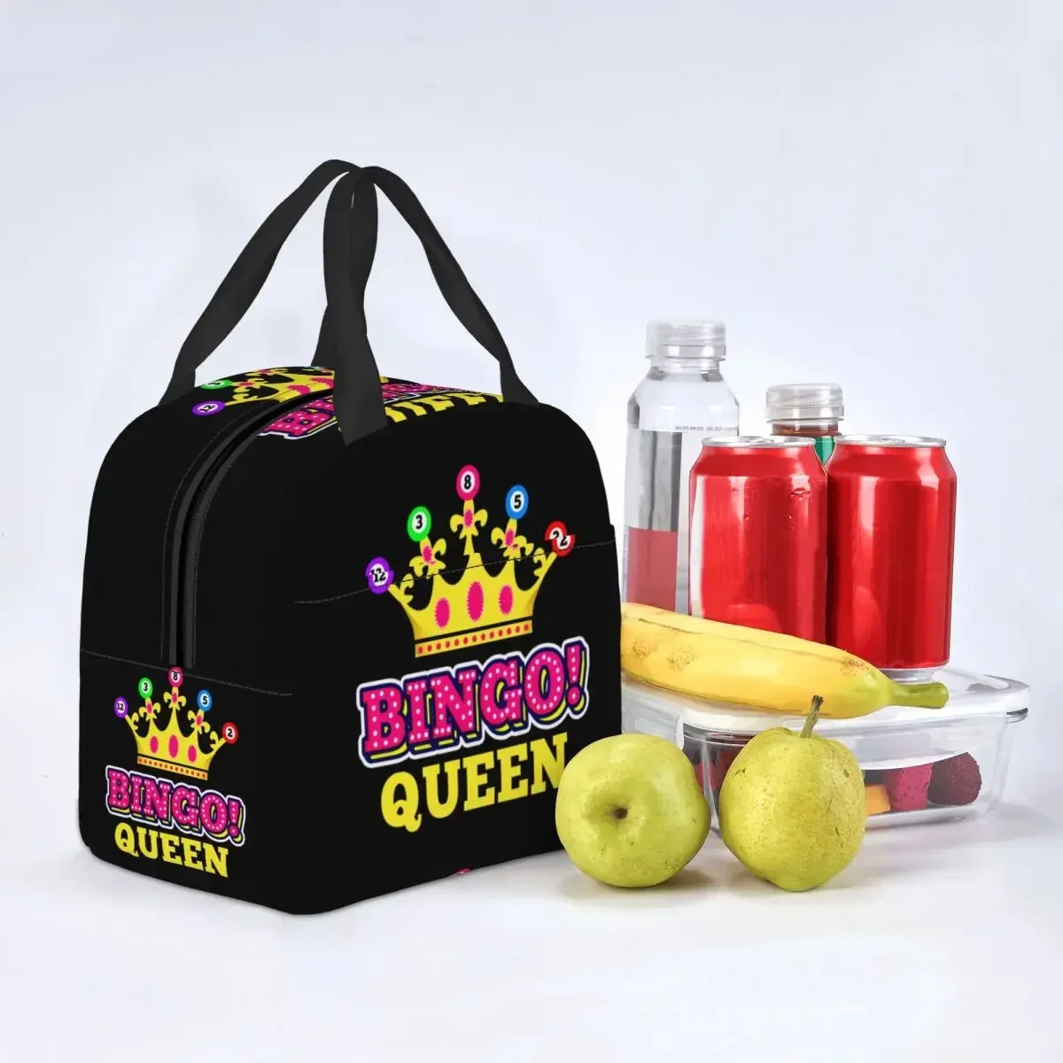 Bingo Queen Lunch Box Women Waterproof Thermal Cooler Food Insulated Lunch Bag Office Work Resuable Picnic Tote Bags 5