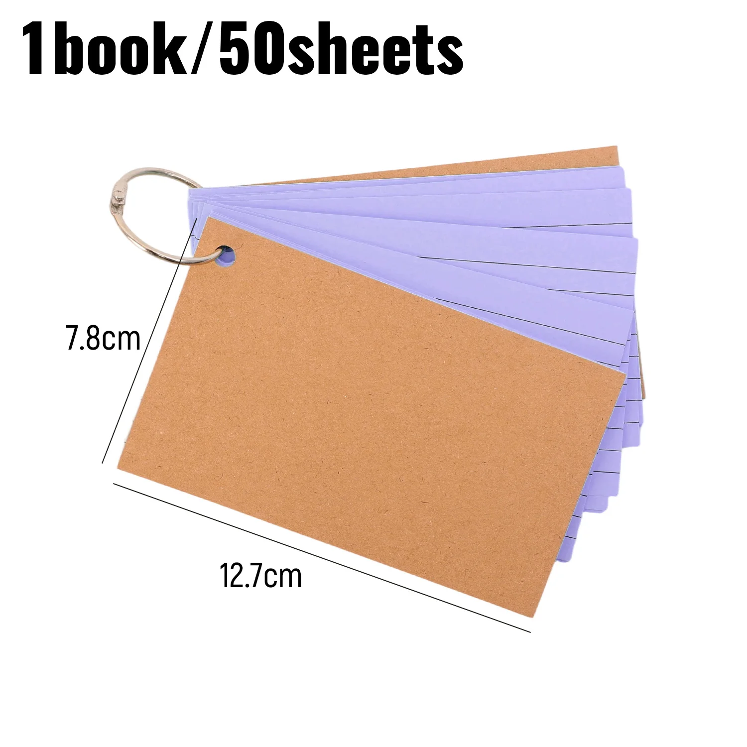 Vibrant Ruled Notecard Set with Binder Ring