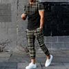 Fashion Men Tracksuit T-Shirt 2 Piece Set Short Sleeve Sportswear Suits Men Clothing Trousers Casual O-Neck Tops Pant Streetwear 1